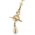 Orb Broken Pearl Pendant Necklace Gold