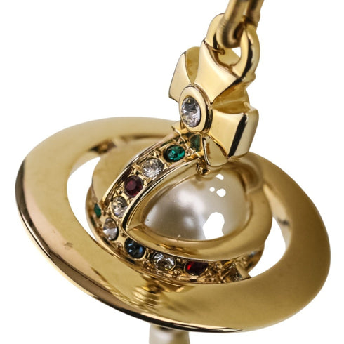 Orb Broken Pearl Pendant Necklace Gold