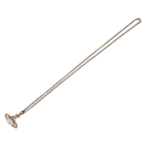 Pendant Necklace Pink Gold Metal