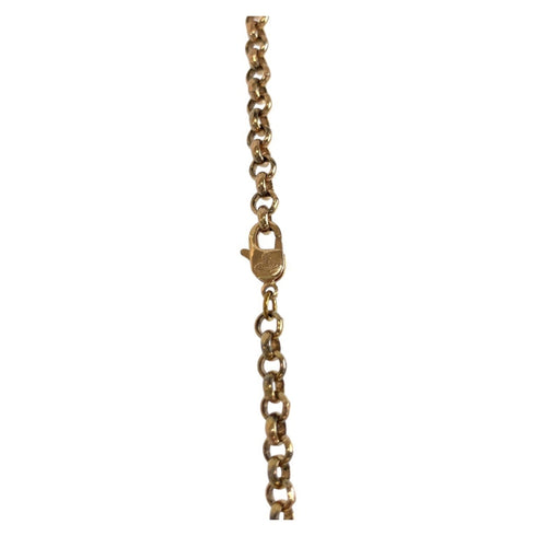 Pendant Necklace Pink Gold Metal