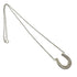 Vintage Horseshoe Pendant Necklace Sterling Silver