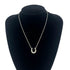 Vintage Horseshoe Pendant Necklace Sterling Silver