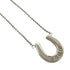 Vintage Horseshoe Pendant Necklace Sterling Silver