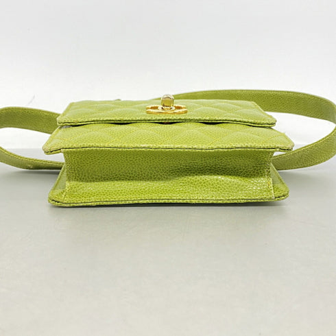 Vintage Flap Belt Bag Quilted Caviar Mini