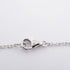C Heart Pendant Necklace 18K White Gold with Diamonds