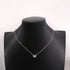C Heart Pendant Necklace 18K White Gold with Diamonds