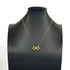 Double Loving Heart Pendant Necklace 18K Yellow Gold