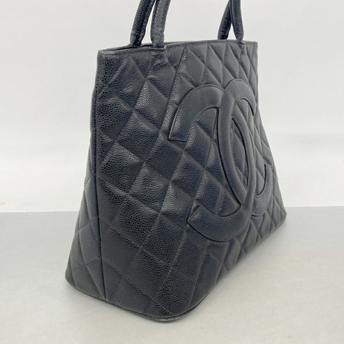 Medallion Tote Quilted Caviar