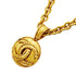 CC Logo Circle Pendant Necklace Metal