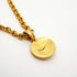 CC Logo Circle Pendant Necklace Metal