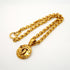 CC Logo Circle Pendant Necklace Metal