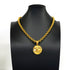 CC Logo Circle Pendant Necklace Metal