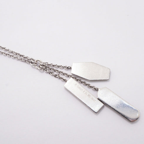 1837 Element Triple Tag Pendant Necklace Sterling Silver