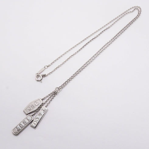1837 Element Triple Tag Pendant Necklace Sterling Silver