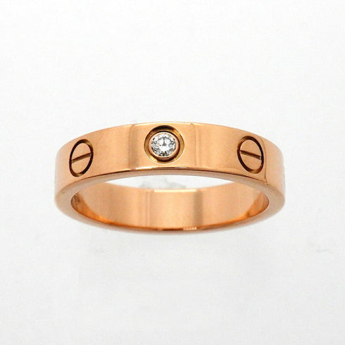 Love Ring 18K Rose Gold Mini with Diamond
