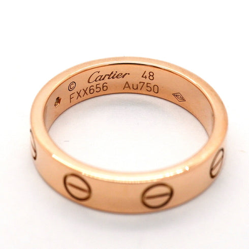 Love Ring 18K Rose Gold Mini with Diamond