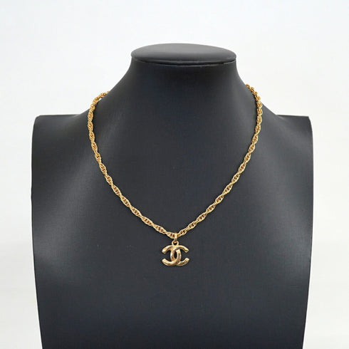 CC Logo Pendant Necklace Metal