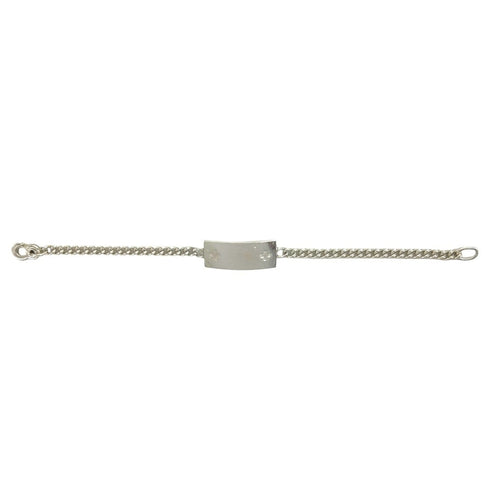 Medical ID Plate Bracelet Sterling Silver