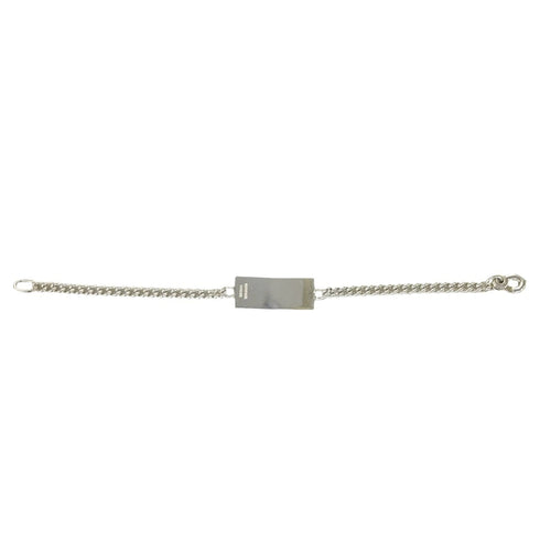 Medical ID Plate Bracelet Sterling Silver