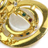 Pendant Necklace Glass and Metal Gold