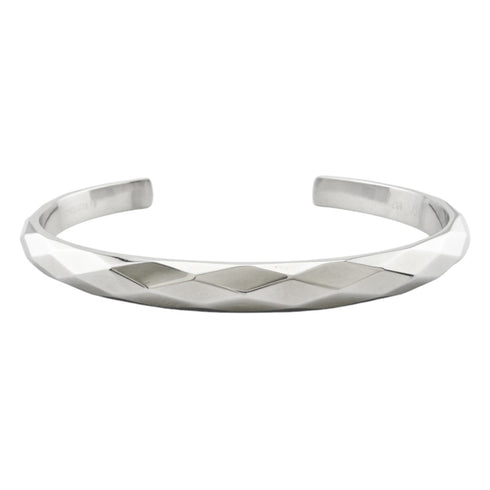 Facette Bangle 18K White Gold Bracelet
