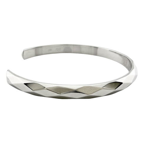 Facette Bangle 18K White Gold Bracelet