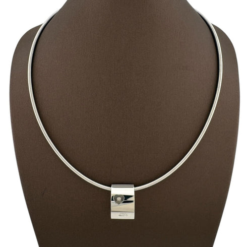 Pendant Necklace 18K White Gold