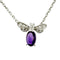 Attrape-Moi Pendant Necklace 18K White Gold with Amethyst and Diamond