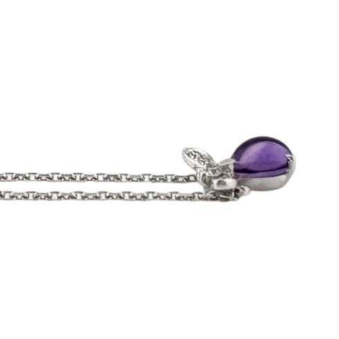 Attrape-Moi Pendant Necklace 18K White Gold with Amethyst and Diamond