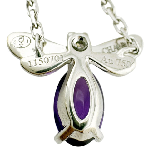 Attrape-Moi Pendant Necklace 18K White Gold with Amethyst and Diamond