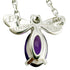 Attrape-Moi Pendant Necklace 18K White Gold with Amethyst and Diamond