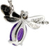 Attrape-Moi Pendant Necklace 18K White Gold with Amethyst and Diamond
