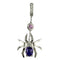 Brooch 18K White Gold with Amethyst and Pink Sapphire Spider Design