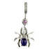 Brooch 18K White Gold with Amethyst and Pink Sapphire Spider Design