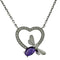 Attrape-Moi Pendant Necklace 18K White Gold with Amethyst and Diamond