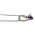 Attrape-Moi Pendant Necklace 18K White Gold with Amethyst and Diamond