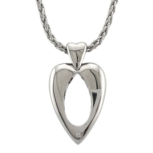 Doll Pendant Necklace 18K White Gold