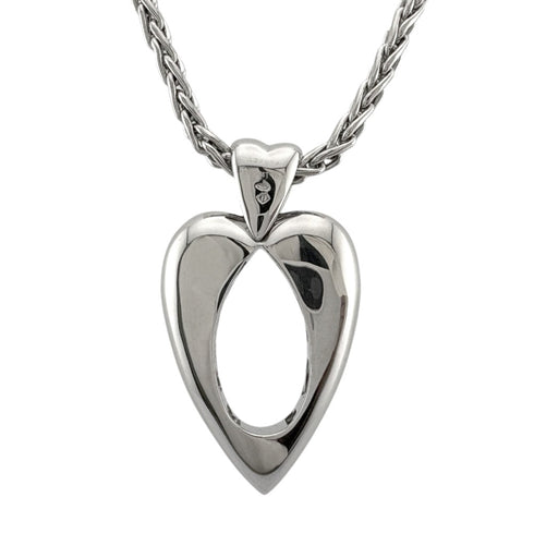 Doll Pendant Necklace 18K White Gold