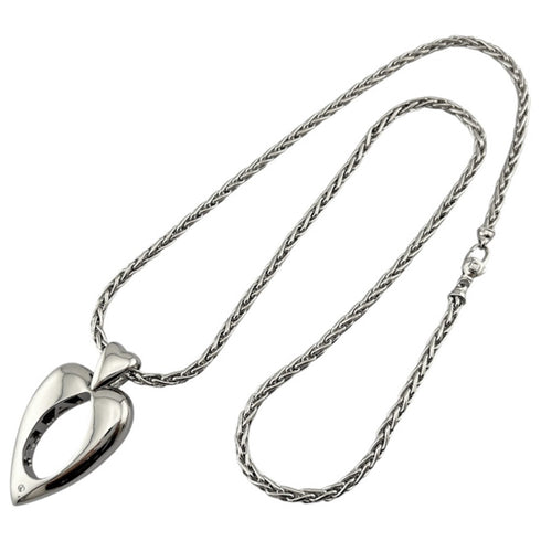 Doll Pendant Necklace 18K White Gold