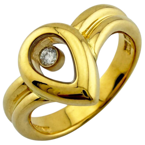 Band Ring 18K Yellow Gold and Diamond