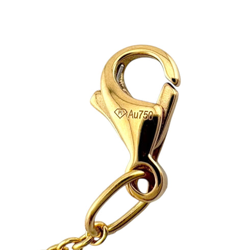 Pendant Necklace 18K Yellow Gold With 10 Diamonds Rose Design