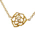 Pendant Necklace 18K Yellow Gold With 10 Diamonds Rose Design