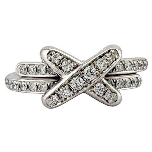 Jeux de Liens Ring 18K White Gold and Diamond