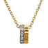 Quatre Radiant Pendant Necklace 18K White Gold and 18K Yellow Gold Mini