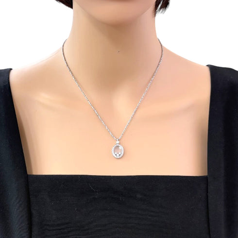 Pendant Necklace 18K White Gold
