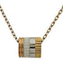Quatre Whites Pendant Necklace Ceramic and 18K White Gold and 18K Yellow Gold
