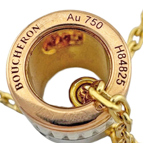 Quatre Whites Pendant Necklace Ceramic and 18K White Gold and 18K Yellow Gold