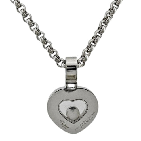 Pendant Necklace 18K White Gold with Diamonds and Sapphires