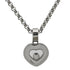 Pendant Necklace 18K White Gold with Diamonds and Sapphires