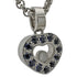 Pendant Necklace 18K White Gold with Diamonds and Sapphires